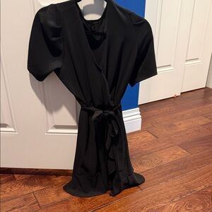 Aqua Black Textured Dress